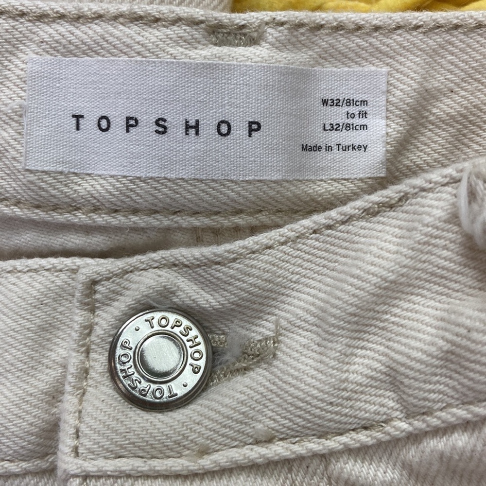 TopShop Off white Carpenter Pants size 32X32 - Picture 10 of 12